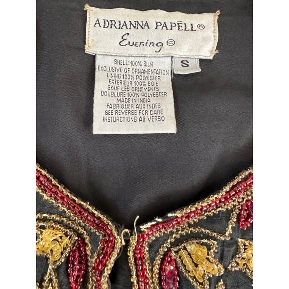 Vintage Adrianna Papéll Beaded & Sequined Crop Jacket | Size Small - Picture 5 of 8